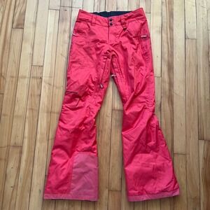 Patagonia Ski Snowboard Pants Womens XS Red / Orange Waterproof Insulated H2No